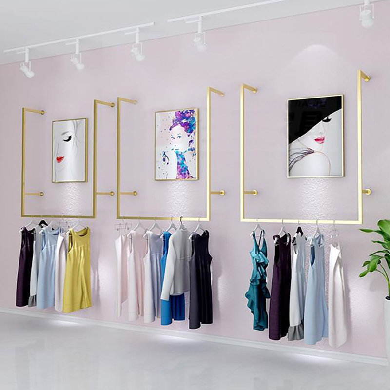 Présentoir à vêtements mural Dareld