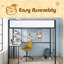 Lit mezzanine simple avec bureau et tablettes