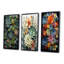 «Green Succulents Natures Sculptures», 3 pièces sur toile-1824298084-1824298087