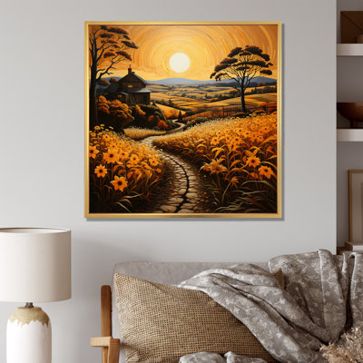 " Farm Golden Harvest Pointillism III "