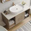 Meuble-lavabo mural 38,2 avec lavabo ovale en céramique