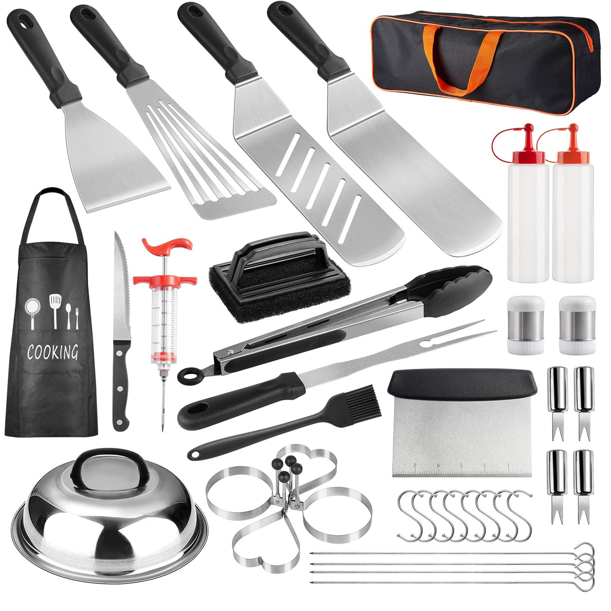 Livego Stainless Steel Non-Stick Dishwasher Safe Grilling Tool Set ...