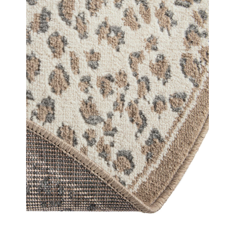 Tapis Pardus Teonni, Brown, Rond 10pi