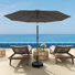Parasol de patio 9 pi avec base