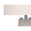 Lighting, H 29 po, lampe de table, résine grise, abat-jour ivoire / crème, moderne