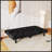 66" Black Velvet Sofa Bed