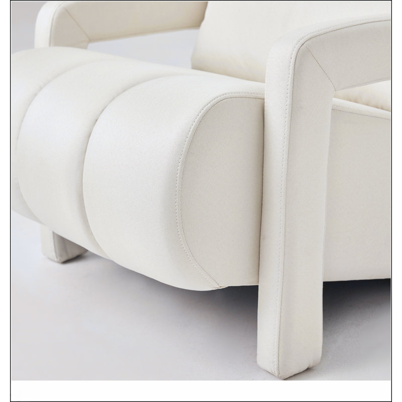 Fauteuil d'appoint rembourré confortable pour le salon et la chambre à coucher, rehaussant le décor et la détente, Beige
