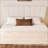White  Boucle Floating Bed With Light