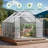 10x10 FT Walk-In Polycarbonate Greenhouse With Ventilated Roof-112387364