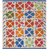 Hand Woven Floral Area Rug