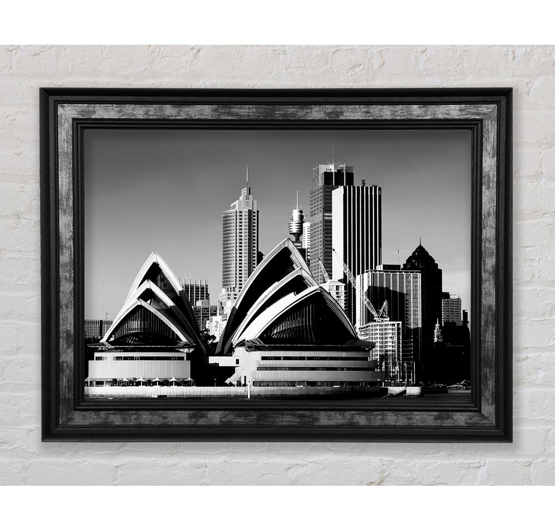 Sydney Opera House B N W - Einzelne Bilderrahmen Kunstdrucke