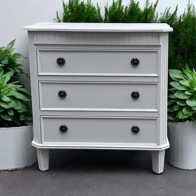 Byrum 65cm W 3 - Drawer Chest of Drawers, Grey