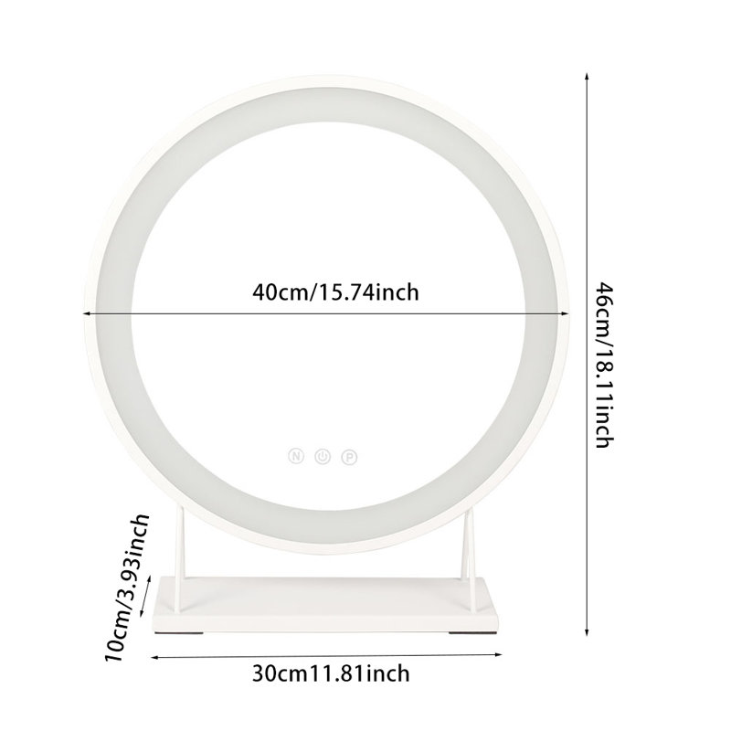 Metal Round Floor Mirror