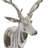 Aluminum Metal Head Deer Silver Wall Decor