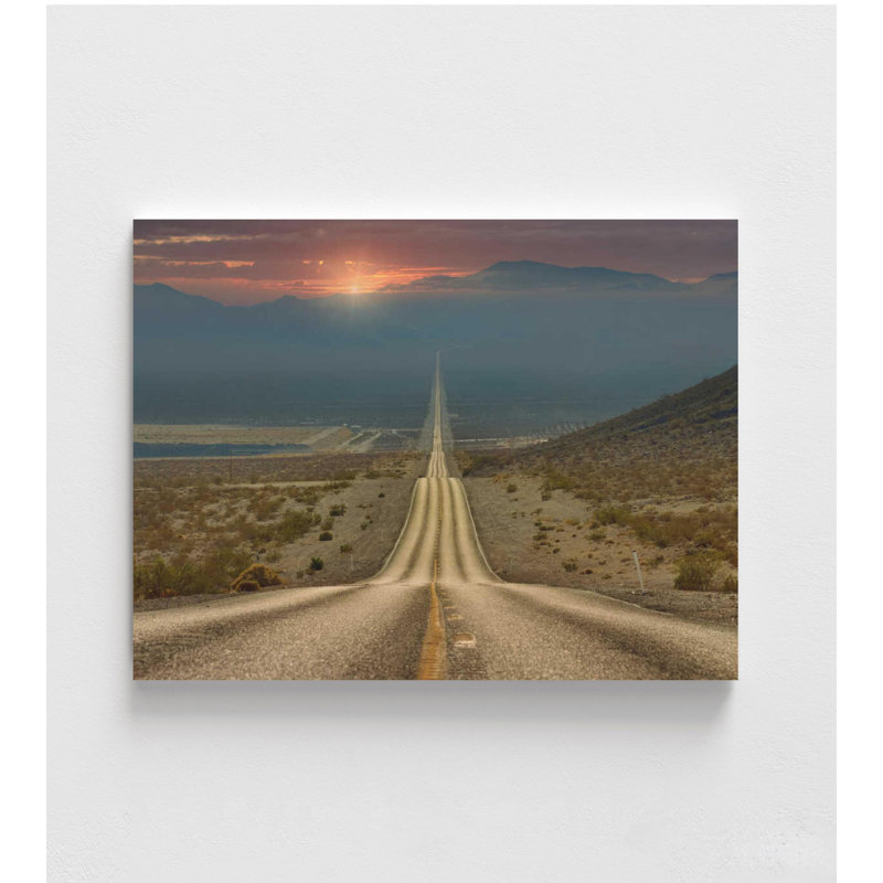 Photo du désert californien, paysage coucher de soleil, Impression encadrée sans passe-partout, H 12 po x l 16 po