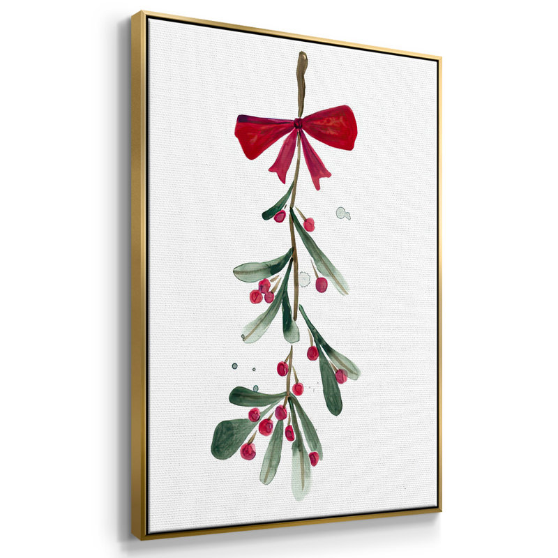 Warm Winter Wishes VI-Framed Gallery Wrapped Canvas, Encadrement doré, H 41 po x l 27 po x P 1,5 po
