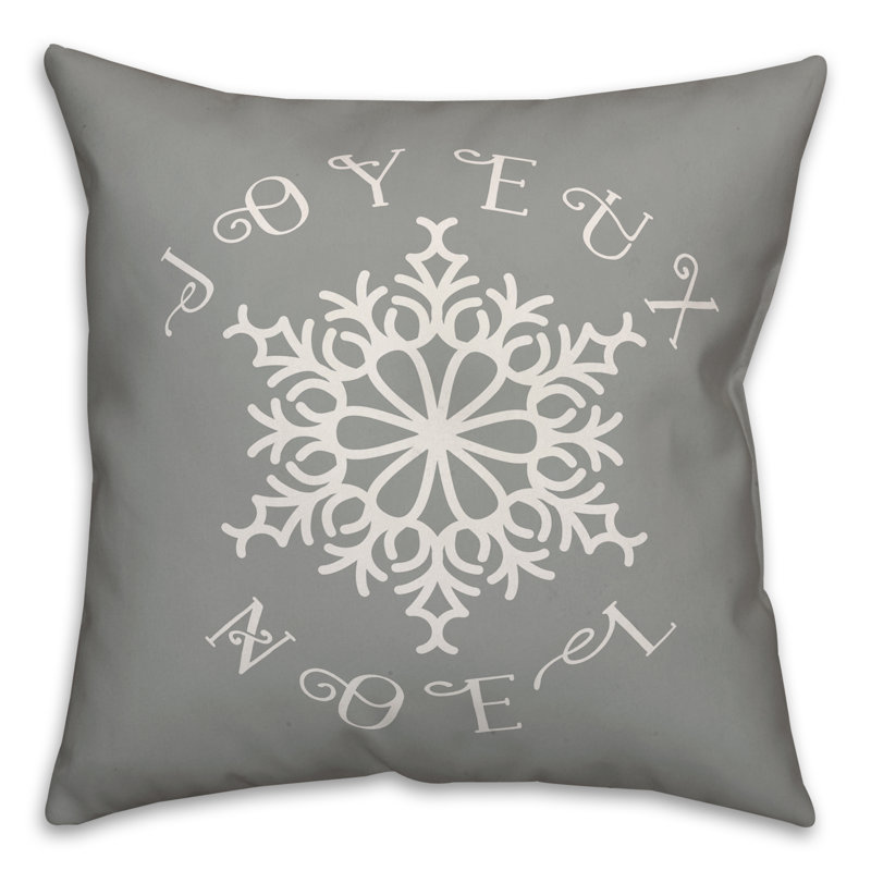  Coussin Joyeux Noel, 16 po x 1 po, Housse de coussin seulement - Insert
