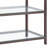 Nickel 2-Shelf Glass Top Entryway Console Table