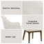 Kasha 19" W x 26" D x 34" H Chenille and Rubber Wood Side Chair (Set of 2)