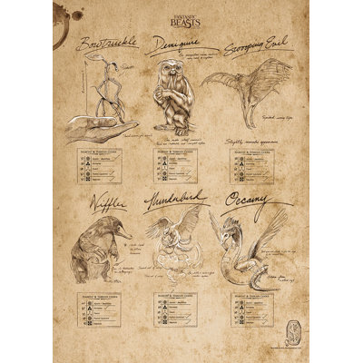 « animaux fabuleux » et« où trouver les "animaux sketchbook », impression