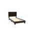Tête de lit ajustable moderne en similicuir brun avec lit simple 1pc-112649554