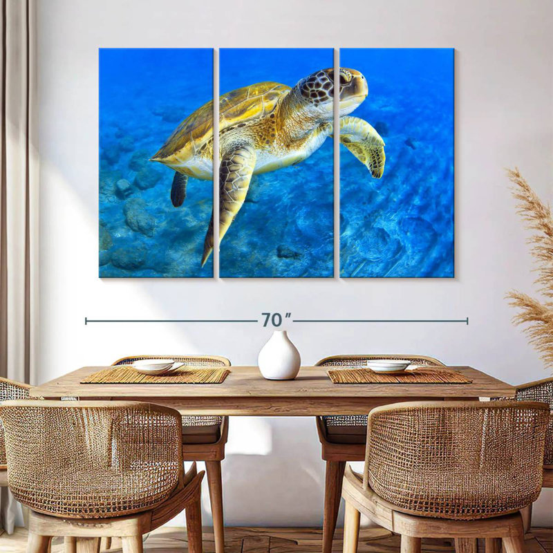 Tortue de mer, H 42 po x l 65 po