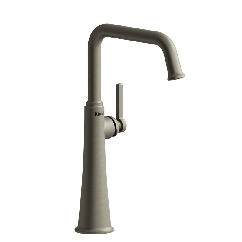 Momenti Single Bathroom Faucet with U-Spout, Black, Lever