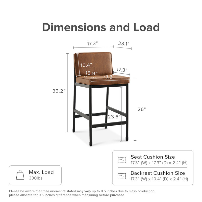 Odelia Counter Stools, 4-pc, Pecan Brown