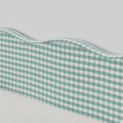 Twin‑Size Daybed, Gingham Upholstered Sofa Bed with Pull‑Out Trundle & Side Storage Pockets