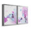 «Fluid Magenta III», ensemble de 2 peintures sur toile encadrées-1073634596-1073634597