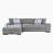 Odesser 115" W 2-Piece Chenille Sleeper Sectional-1138026909-1138026911