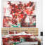 Tapisserie d’arrière-plan abstrait fleurs rouges-28488682