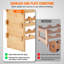 Support à vin modulaire empilable pour 36 bouteilles, 4 supports de rangement en bois de bambou massif à 4 niveaux, présentoir de porte-bouteilles autoportant, tablettes sans oscillation pour la cuisine, le bar et la cave (couleur naturelle)-319711095