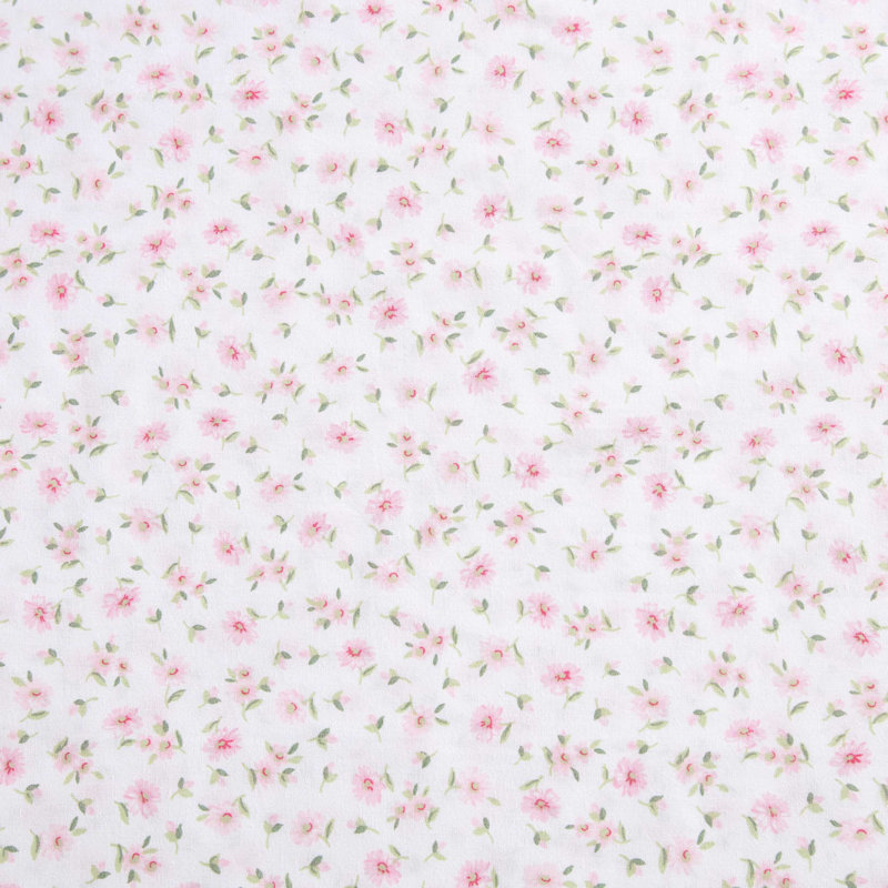 Ensemble de draps en percale de coton Laura Ashley, Ensemble de draps pour lit simple TG avec 1 taie d, Little Ditsy - rose
