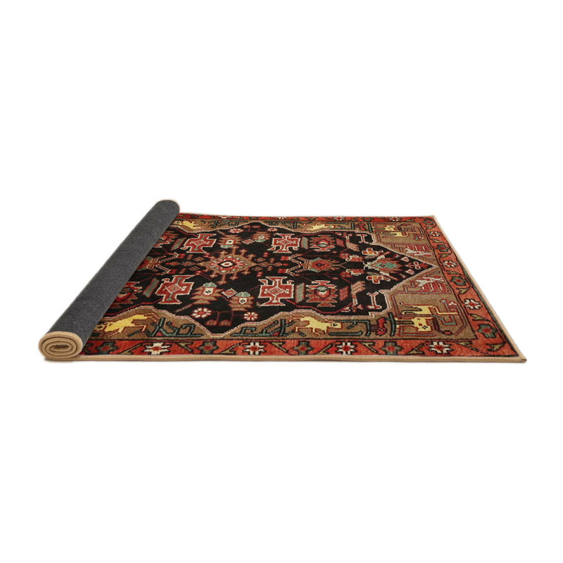Tapis noir Southwestern, Rond 7 pi