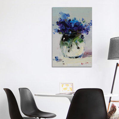 Blue Bouquet In A Glass by Aziz Sulaimanov - Gallery-Wrapped Canvas Giclée on Canvas