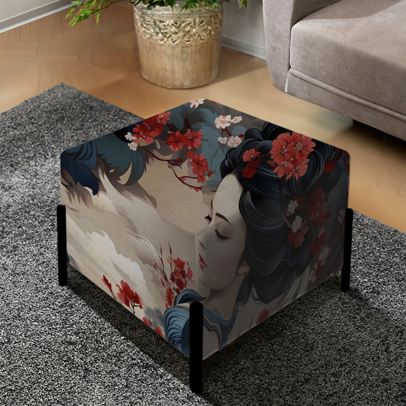 Geisha Grace - Repose-pieds carré oriental