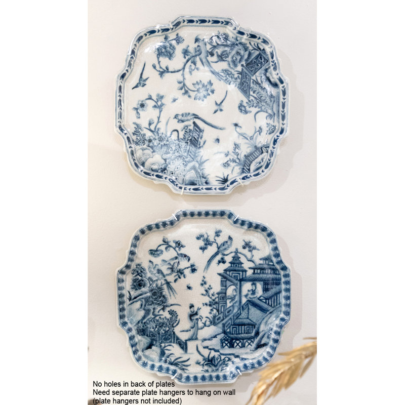 Set of 2 Hand Painted Decorative Plates