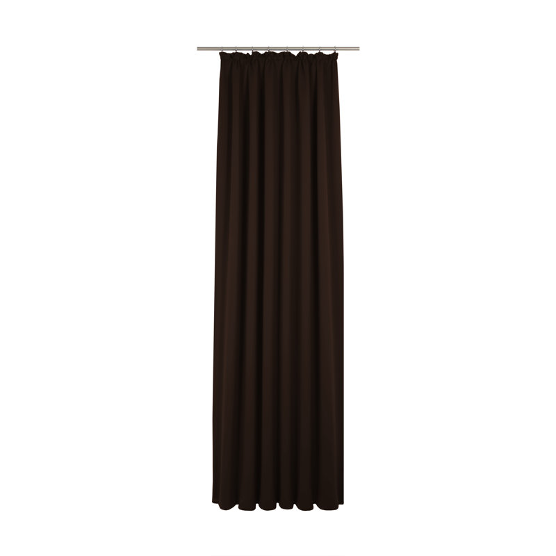 Marybel Room Darkening Single Curtain Panel, 132W x 225D cm, Brown
