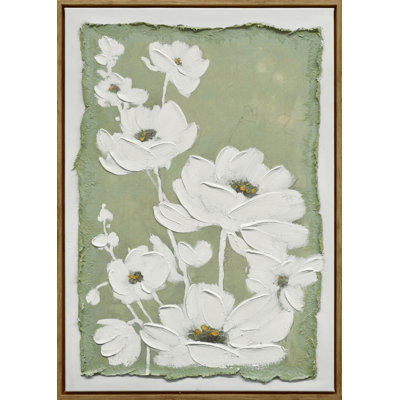 Art mural encadré en bois foncé Blossom Serenity I - 20 po x 28 po