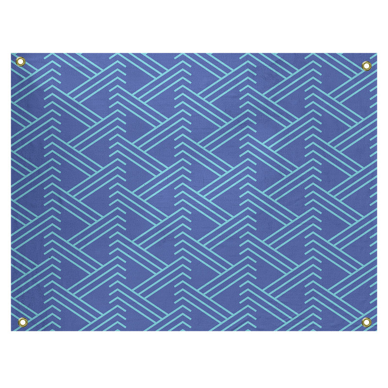 Tapisserie, H 26 po x l 36 po, Bleu / bleu sarcelle
