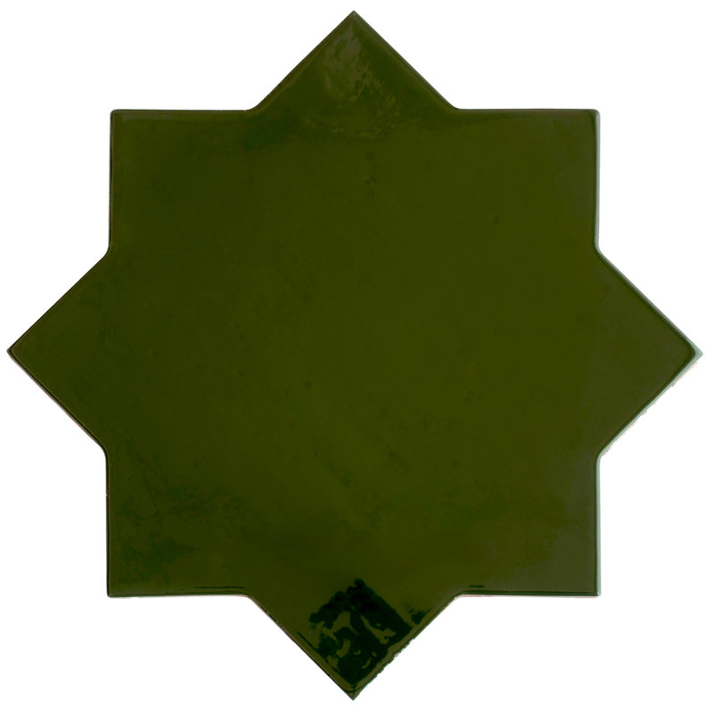 Terralis 7 x 7 po Carreau de sol et mur en porcelaine brillante vert forêt foncé (paquet de 6,46 pieds carrés / boîte) - paquet de 16