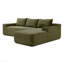 Canapé modulaire de 97 po, canapé modulaire Cloud avec assise profonde, canapé modulaire moderne en L avec méridienne, canapé rembourré pour salon, sans assemblage, vert-1224903264