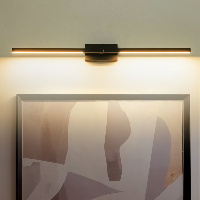 Linear LED Modern Minimalist Aluminum Vanity Light , Matte Black