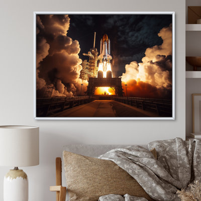 Space Shuttle Captivating Night Launch I - Space Shuttle Wall Decor