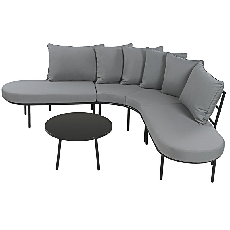 Outdoor Conversation Sofa Set, Grey