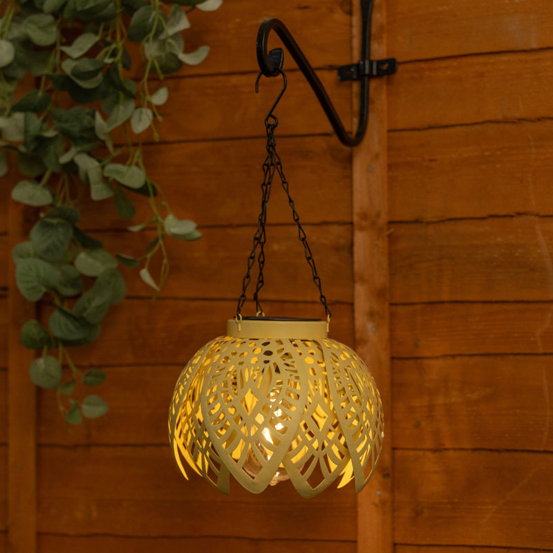 Chatrin 41cm Solar Powered Integrated LED Outdoor Hanging Light, Green, 41cm H x 20cm W x 20cm D