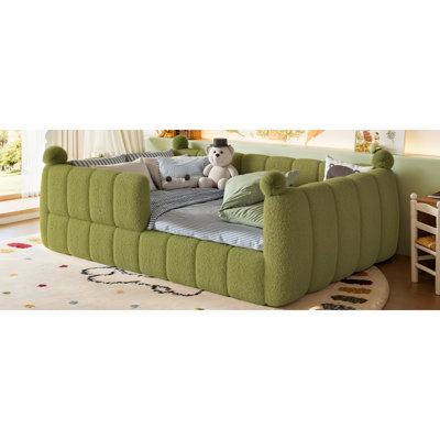 Lit double rembourré pour enfant, lit double Montessori