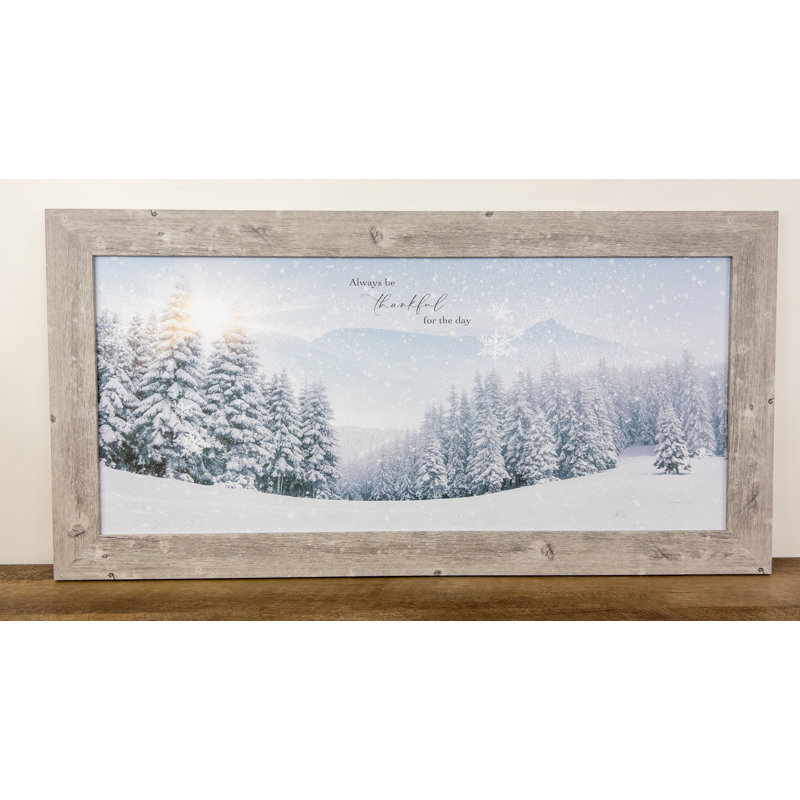 «Always Be Thankful for the Day Blue Winter», image encadrée