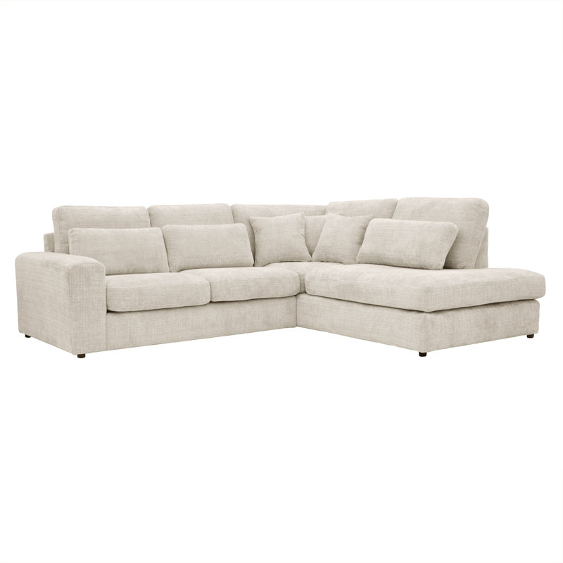 4 Seater Corner Sectional, Cream, Right Hand